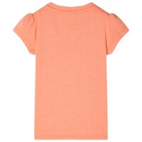 Kinder-T-Shirt mit Fl&uuml;gel&auml;rmeln Neonorange 140