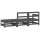 vidaXL 3-tlg. Garten-Lounge-Set Grau Massivholz Kiefer