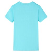 Kinder-T-Shirt Aquablau 128