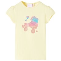 Kinder-T-Shirt Zartgelb 116