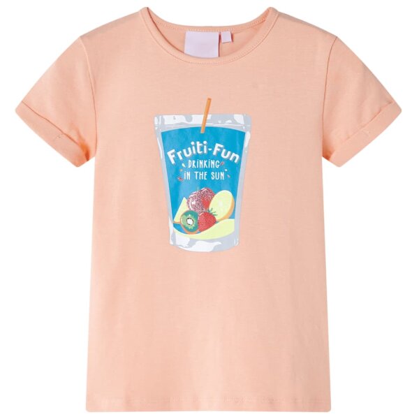 Kinder-T-Shirt Hellorange 104