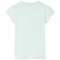 Kinder-T-Shirt Helles Minzgrün 104