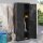 vidaXL Gartenschrank Schwarz 65x37x165 cm PP