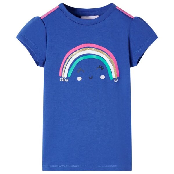 Kinder-T-Shirt Kobaltblau 140