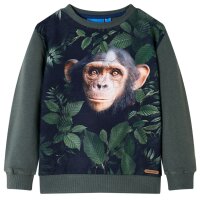 Kinder-Sweatshirt Dunkles Khaki 116