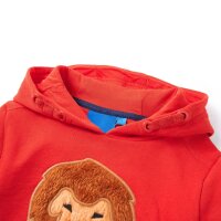 Kinder-Kapuzenpullover Rot 104