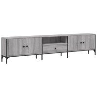 vidaXL TV-Schrank mit Schublade Grau Sonoma 200x25x44 cm Holzwerkstoff