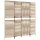 vidaXL Paravent 4-tlg. Beige Poly Rattan