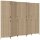 vidaXL Paravent 5-tlg. Beige Poly Rattan