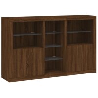 vidaXL Sideboard mit LED-Leuchten Braun Eichen-Optik 162x37x100 cm