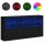 vidaXL Sideboard mit LED-Leuchten Schwarz 202x37x100 cm