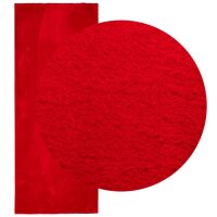 vidaXL Teppich HUARTE Kurzflor Weich und Waschbar Rot 80x200 cm