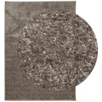 vidaXL Teppich ISTAN Hochflor Gl&auml;nzend Grau 240x340 cm