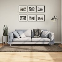 vidaXL Teppich ISTAN Hochflor Gl&auml;nzend Grau 100x200 cm