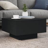 vidaXL Couchtisch mit LED-Leuchten Schwarz 55x55x31 cm