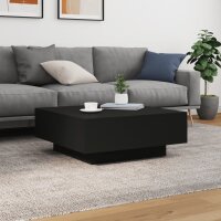 vidaXL Couchtisch Schwarz 80x80x31 cm Holzwerkstoff