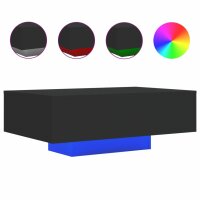 vidaXL Couchtisch mit LED-Leuchten Schwarz 85x55x31 cm