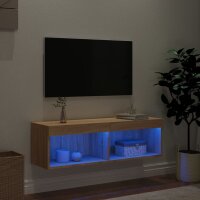 vidaXL TV-Schrank mit LED-Leuchten Sonoma-Eiche 100x30x30 cm