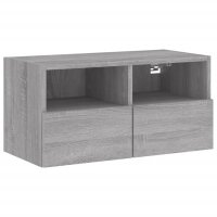 vidaXL TV-Wandschrank Grau Sonoma 60x30x30 cm Holzwerkstoff