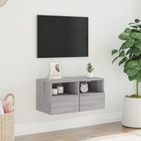 vidaXL TV-Wandschrank Grau Sonoma 60x30x30 cm Holzwerkstoff