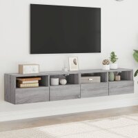 vidaXL TV-Wandschränke 2 Stk. Grau Sonoma 80x30x30...