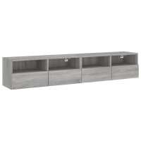 vidaXL TV-Wandschr&auml;nke 2 Stk. Grau Sonoma 80x30x30 cm Holzwerkstoff