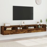 vidaXL TV-Wandschr&auml;nke 2 Stk. R&auml;uchereiche 100x30x30 cm Holzwerkstoff