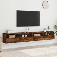 vidaXL TV-Wandschr&auml;nke 2 Stk. R&auml;uchereiche 100x30x30 cm Holzwerkstoff