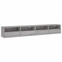 vidaXL TV-Wandschr&auml;nke 2 Stk. Grau Sonoma 100x30x30 cm Holzwerkstoff