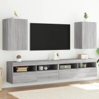 vidaXL TV-Wandschränke 2 Stk. Grau Sonoma 40,5x30x60...