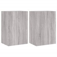 vidaXL TV-Wandschr&auml;nke 2 Stk. Grau Sonoma 40,5x30x60 cm Holzwerkstoff