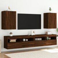 vidaXL TV-Wandschr&auml;nke 2 Stk. Braun Eiche-Optik 40,5x30x60 cm