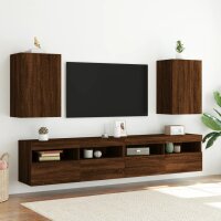 vidaXL TV-Wandschr&auml;nke 2 Stk. Braun Eiche-Optik 40,5x30x60 cm