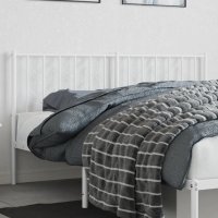 vidaXL Kopfteil Metall Weiß 160 cm