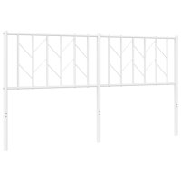 vidaXL Kopfteil Metall Weiß 160 cm