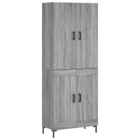 vidaXL Highboard Grau Sonoma 69,5x34x180 cm Holzwerkstoff