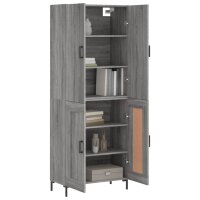 vidaXL Highboard Grau Sonoma 69,5x34x180 cm Holzwerkstoff