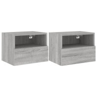 vidaXL TV-Wandschr&auml;nke 2 Stk. Grau Sonoma 40x30x30 cm Holzwerkstoff