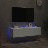 vidaXL TV-Wandschr&auml;nke mit LED-Leuchten 2 Stk. Wei&szlig; 60x35x31 cm