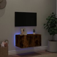 vidaXL TV-Wandschrank mit LED-Leuchten R&auml;uchereiche 60x35x31 cm