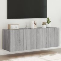 vidaXL TV-Wandschr&auml;nke mit LED-Leuchten 2 Stk. Grau Sonoma 60x35x41 cm