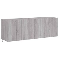 vidaXL TV-Wandschr&auml;nke mit LED-Leuchten 2 Stk. Grau Sonoma 60x35x41 cm