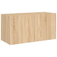 vidaXL TV-Wandschrank mit LED-Leuchten Sonoma-Eiche 80x35x41 cm