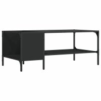 vidaXL Couchtisch mit Regal Schwarz 100x51x40 cm...