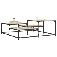 vidaXL Couchtisch Sonoma-Eiche 107x107x40 cm Holzwerkstoff