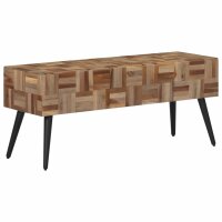 vidaXL Sitzbank 110x35x45 cm Recyceltes Massivholz Teak