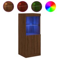 vidaXL Sideboard mit LED-Leuchten Braun Eichen-Optik...