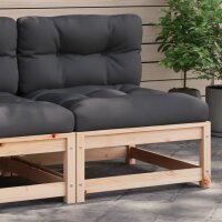 vidaXL Gartensofa ohne Armlehnen mit Kissen Massivholz Kiefer