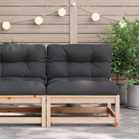 vidaXL Gartensofa ohne Armlehnen mit Kissen Massivholz Kiefer