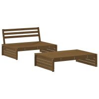 vidaXL 2-tlg. Garten-Lounge-Set Honigbraun Massivholz Kiefer